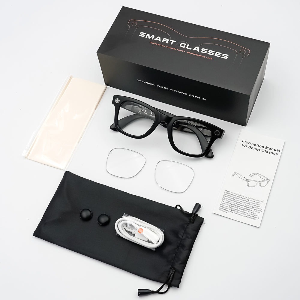 VisionLux Pro — Lunettes intelligentes avec caméra 8MP et IA